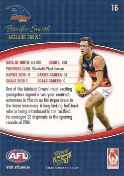 2014 Select AFL Honours Series 1 #16 Brodie Smith Back